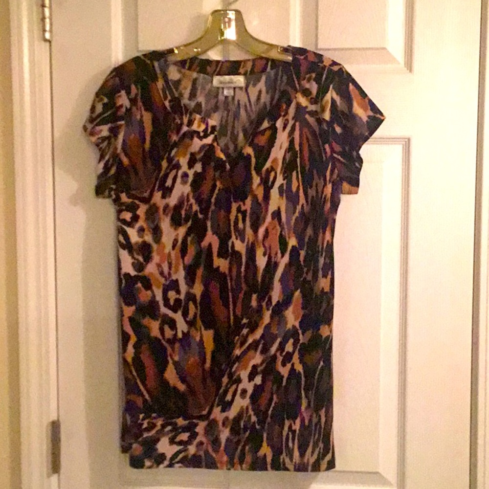 Dress Barn” Top,Leopard Print Med.🌹